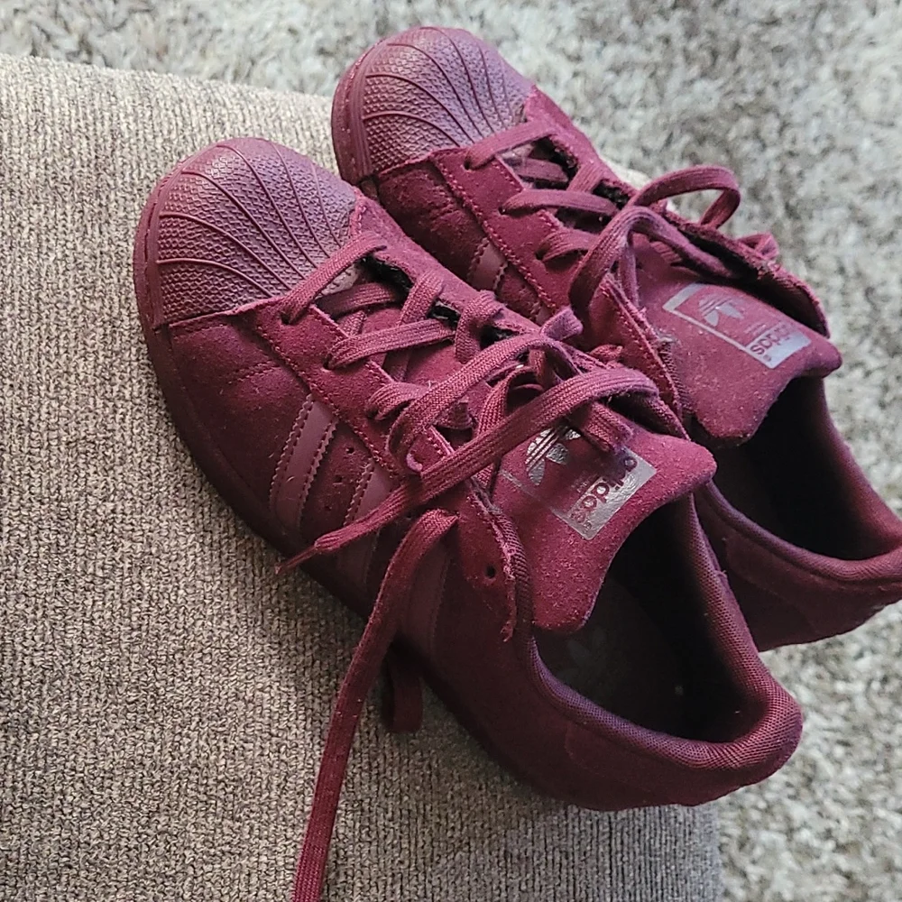 Maroon Addias Shell Toe BigBoy Sneaker - Picture 2 of 6
